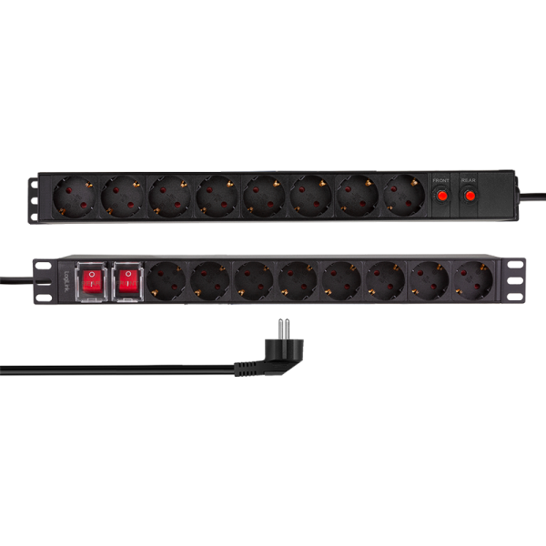 19" PDU 16 x CEE 7/3 socket , with overload protection and switch