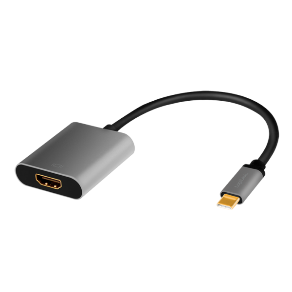 USB 3.2 Gen1 Type-C adapter, C/M to HDMI, 4K, alu,black/grey, 0.15 m