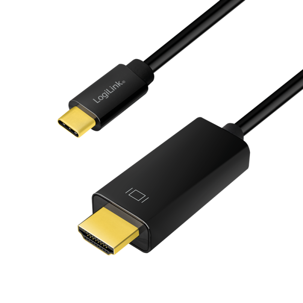 USB Type-C cable, C/M to HDMI-A/M, 4K/60 Hz, black, 1.8 m