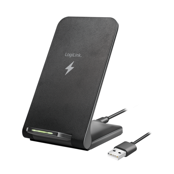 Wireless Quick Charging Stand 15 W, twin coil, black