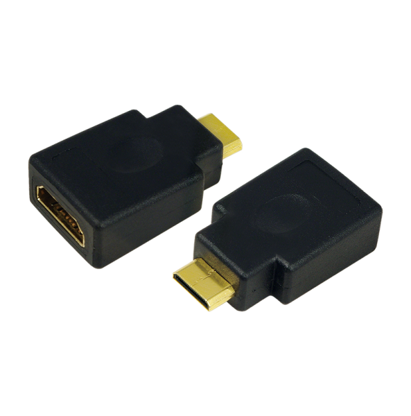 HDMI adapter, Mini-C/M to A/F, 4K/30 Hz, black