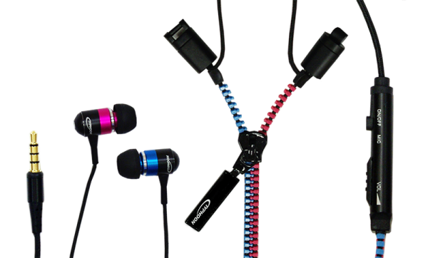 Headset mit Freisprechfunktion, UniqueZipper, blau/pink