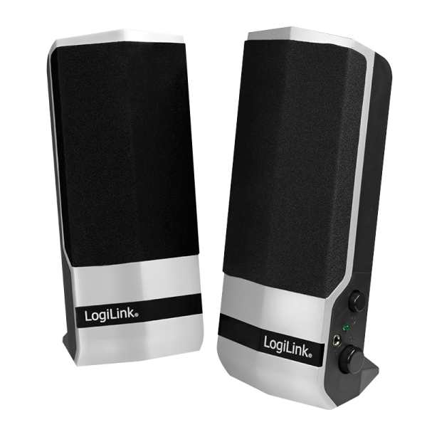 Speaker Active 2.0 black/silver, LogiLink