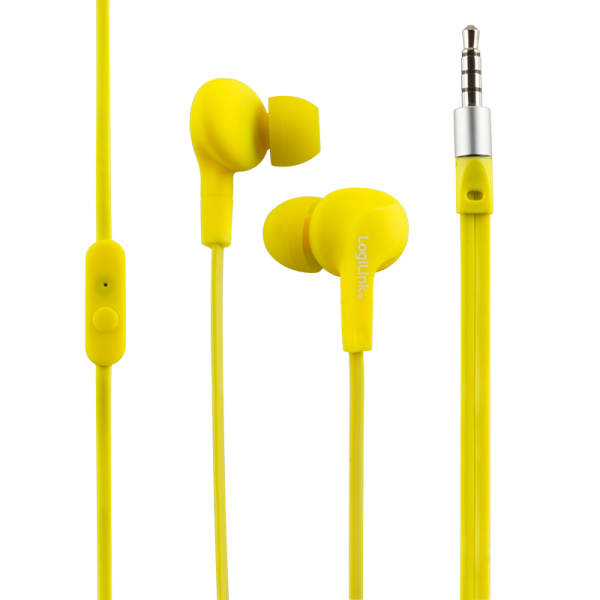 Wassergeschütztes (IPX6) Stereo In-Ear Headset, gelb