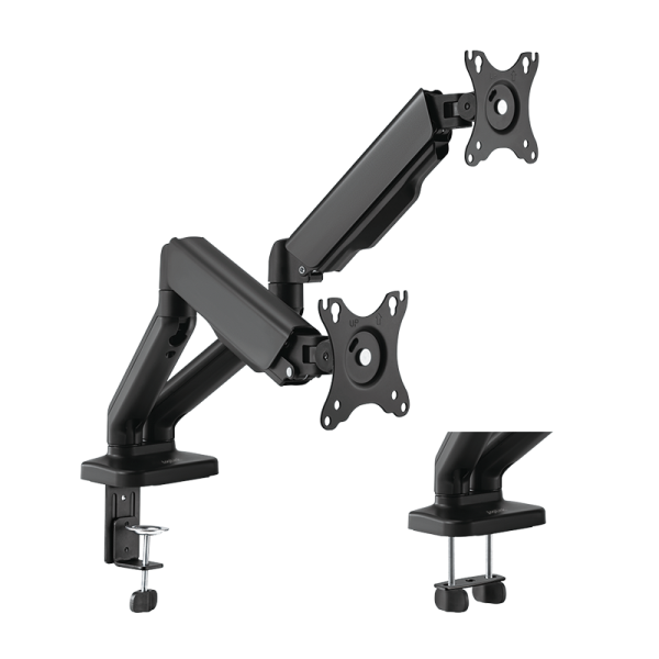 Dual Monitor mount, 17"-32", steel, spring-assisted