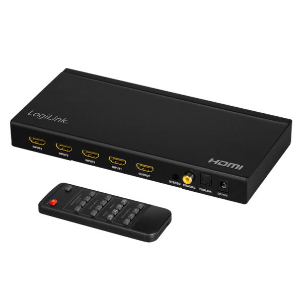 HDMI-Switch 4x1-Port, Multiviewer, 1080p/60 Hz, Scaler