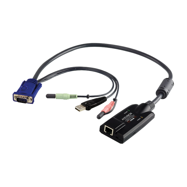 Adapter Kabel USB - VGA auf Cat.5/6 KVM, mit Audio & VMS